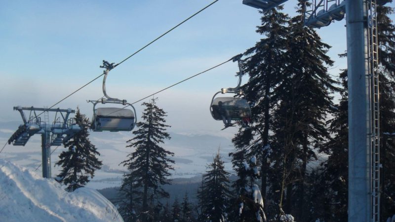 Pohled z vrcholu Bukové hory (958 m. n. m.).