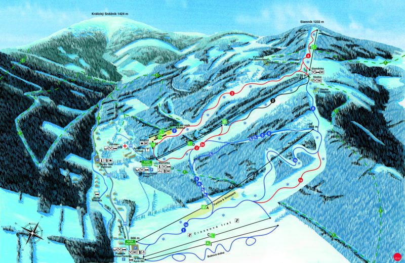 Mapa Ski Dolní Morava.