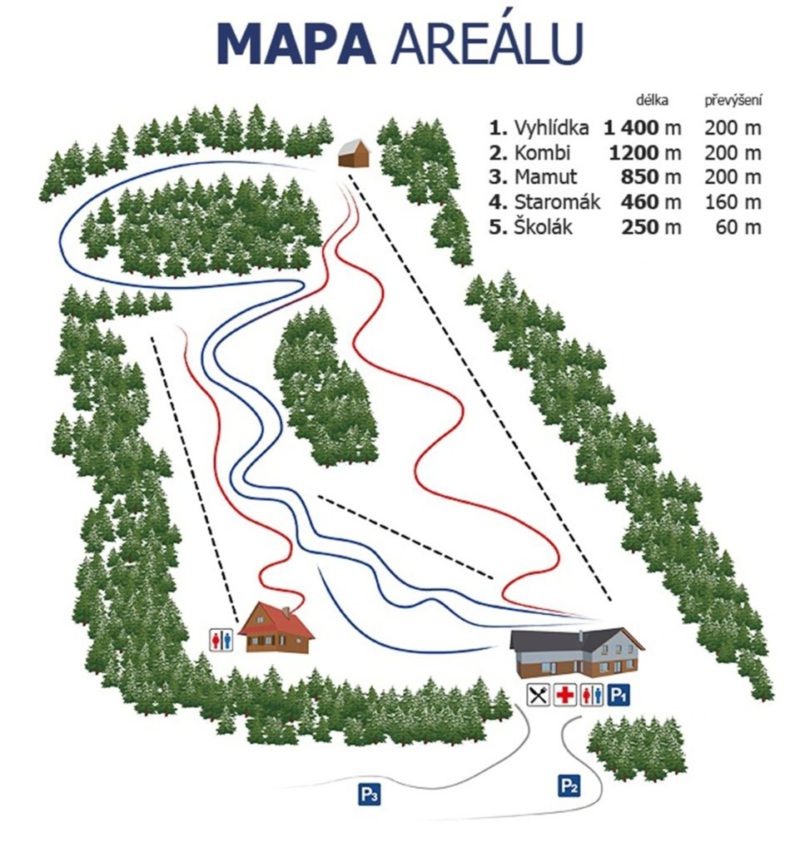 Mapa Ski Malenovice