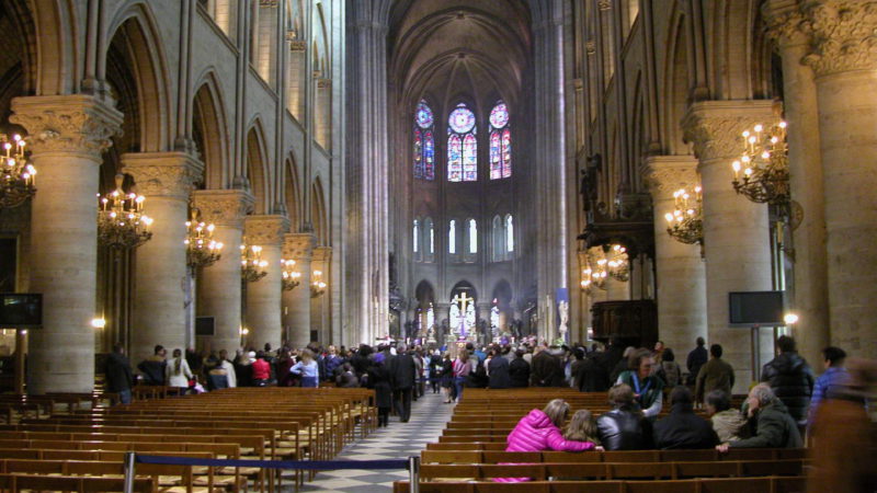Interiér chrámu Notre Dame