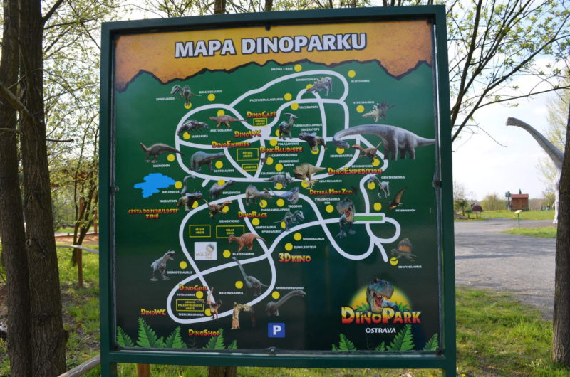 Mapa dinoparku Vyškov