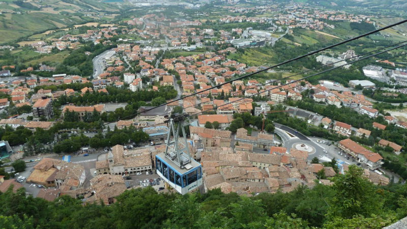 Lanovka na horu Monte Titano