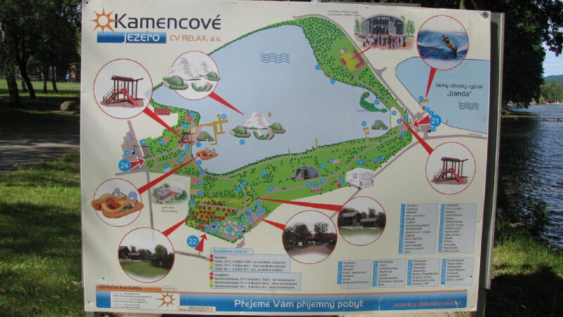 Mapa areálu Kamencového jezera