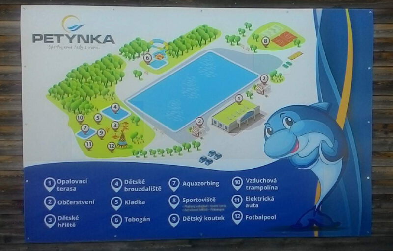 Mapa areálu Petynka pro lepší orientaci