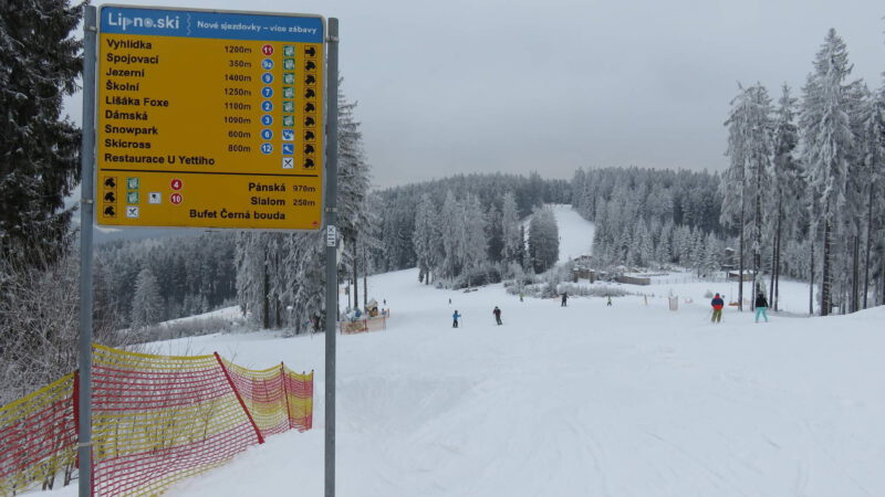 Seznam sjezdovek ve Ski Lipno