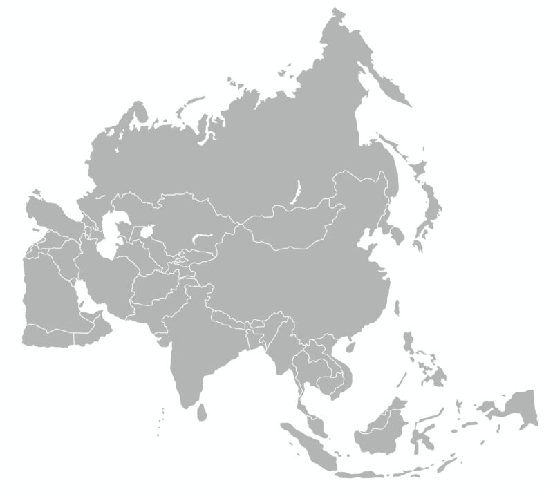 Blind map of Asia 
