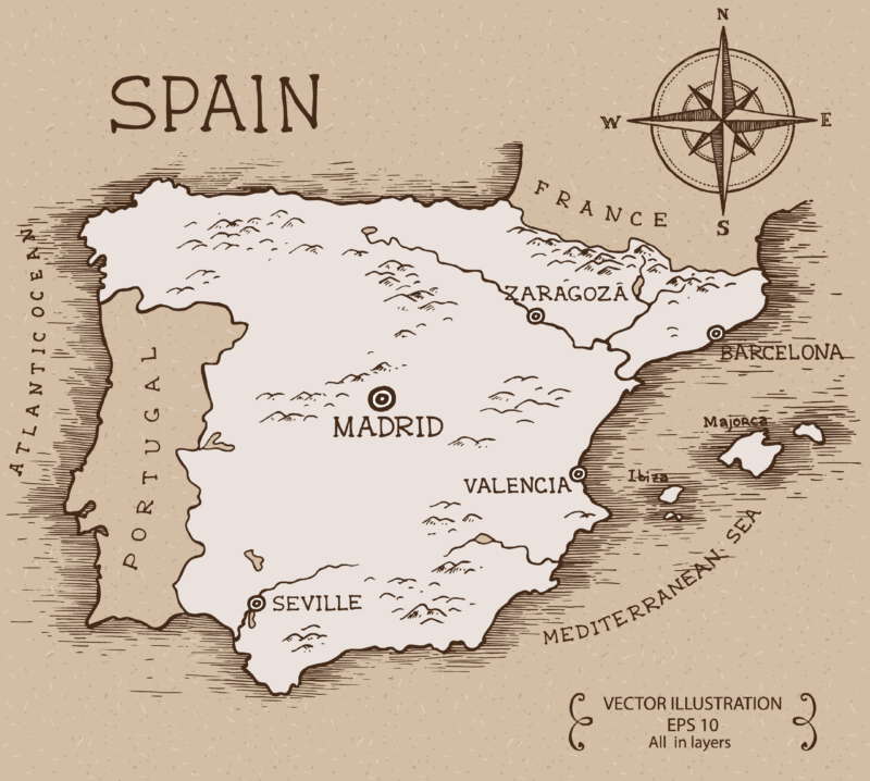 Historická mapa Španělska