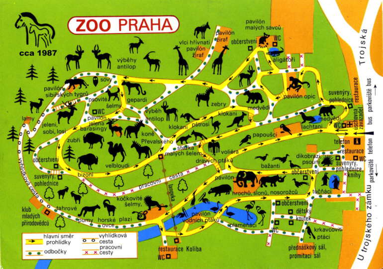 ZOO Praha mapa ke stažení + BONUS: Historické mapy