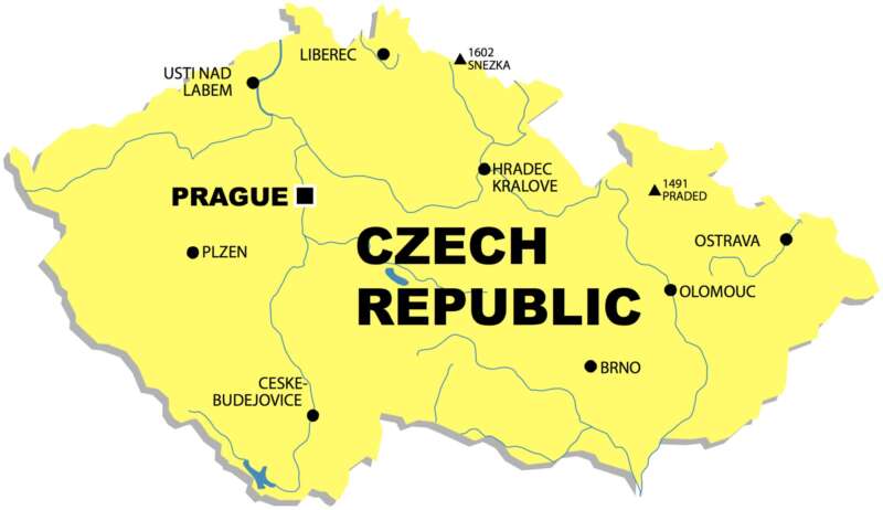 Polo slepá mapa České republiky