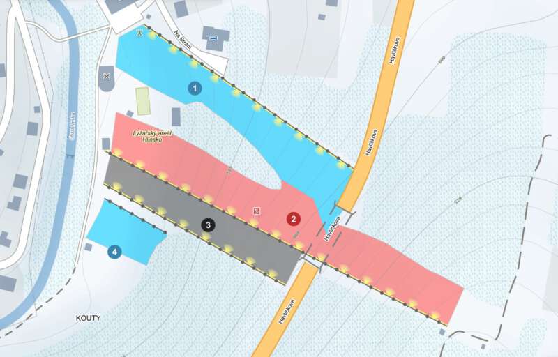 Ski Hlinsko mapa lyžařského areálu
