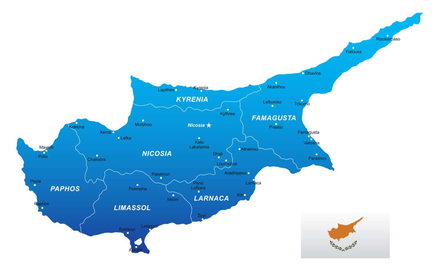 Kypr mapy ke stažení a online – Výběr map