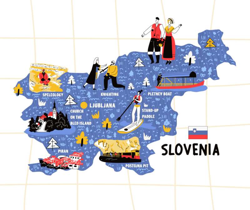 Obrázková mapa Slovinska