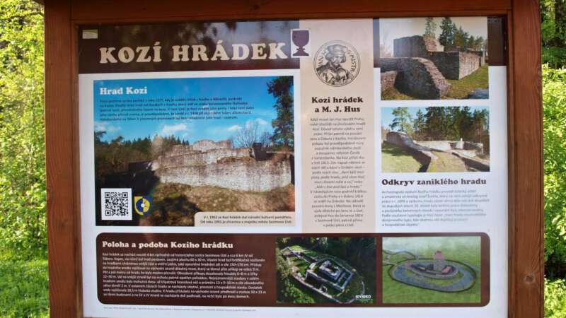 Kozí Hrádek informační cedule