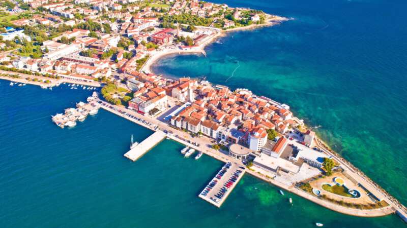 Chorvatské letovisko Umag z výšky