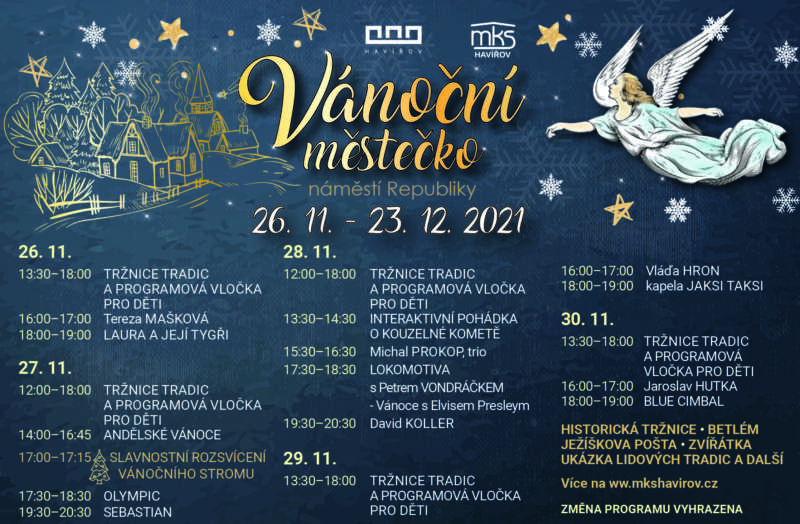 Vánoční trhy Havířov 2023 program