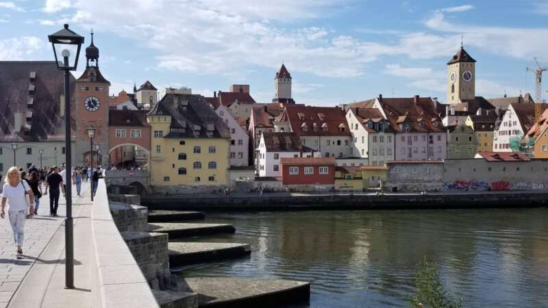 Regensburg nábřeží Dunaje