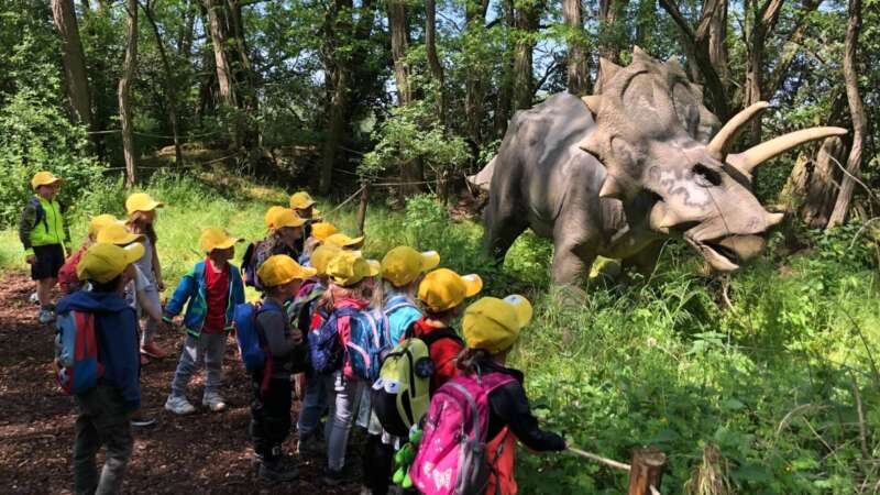 V parku mají i parádní dinosaury
