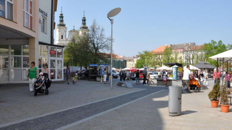 Hlavní Masarykovo náměstí v Uherském Hradišti