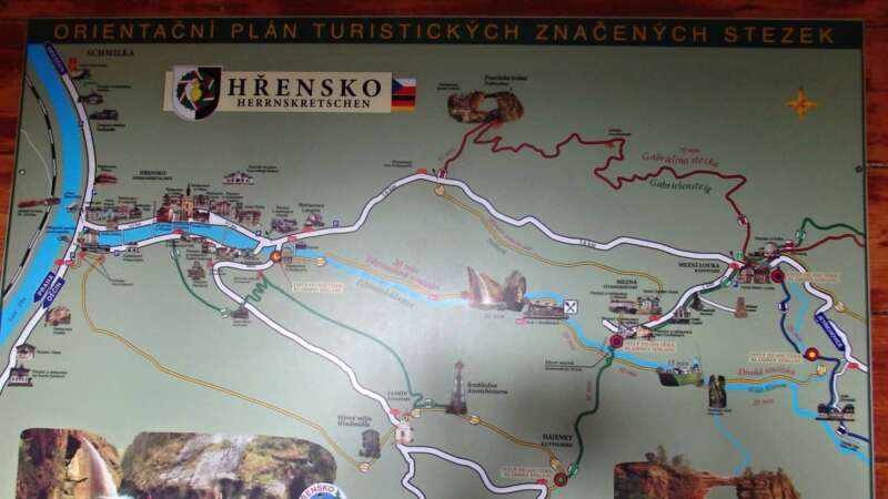 Mapa Gabrieliny stezky