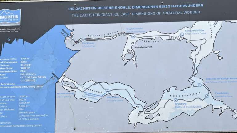 Dachsteinská ledová jeskyně mapa<