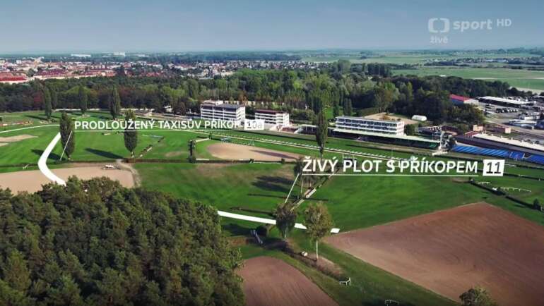 Panoramatický pohled na závodiště Pardubice