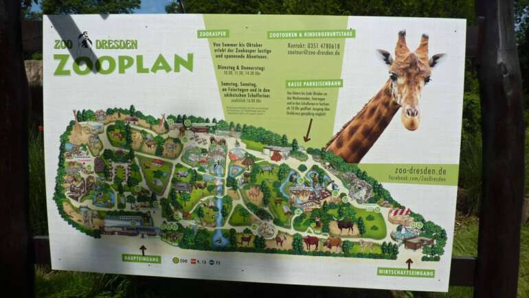 Zoo Drážďany mapa