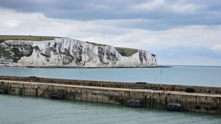 Bílé útesy Doverská na britské straně La Manche
