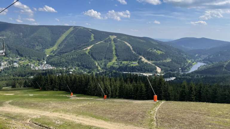 Výhled na Špindl je opravdu nádherný